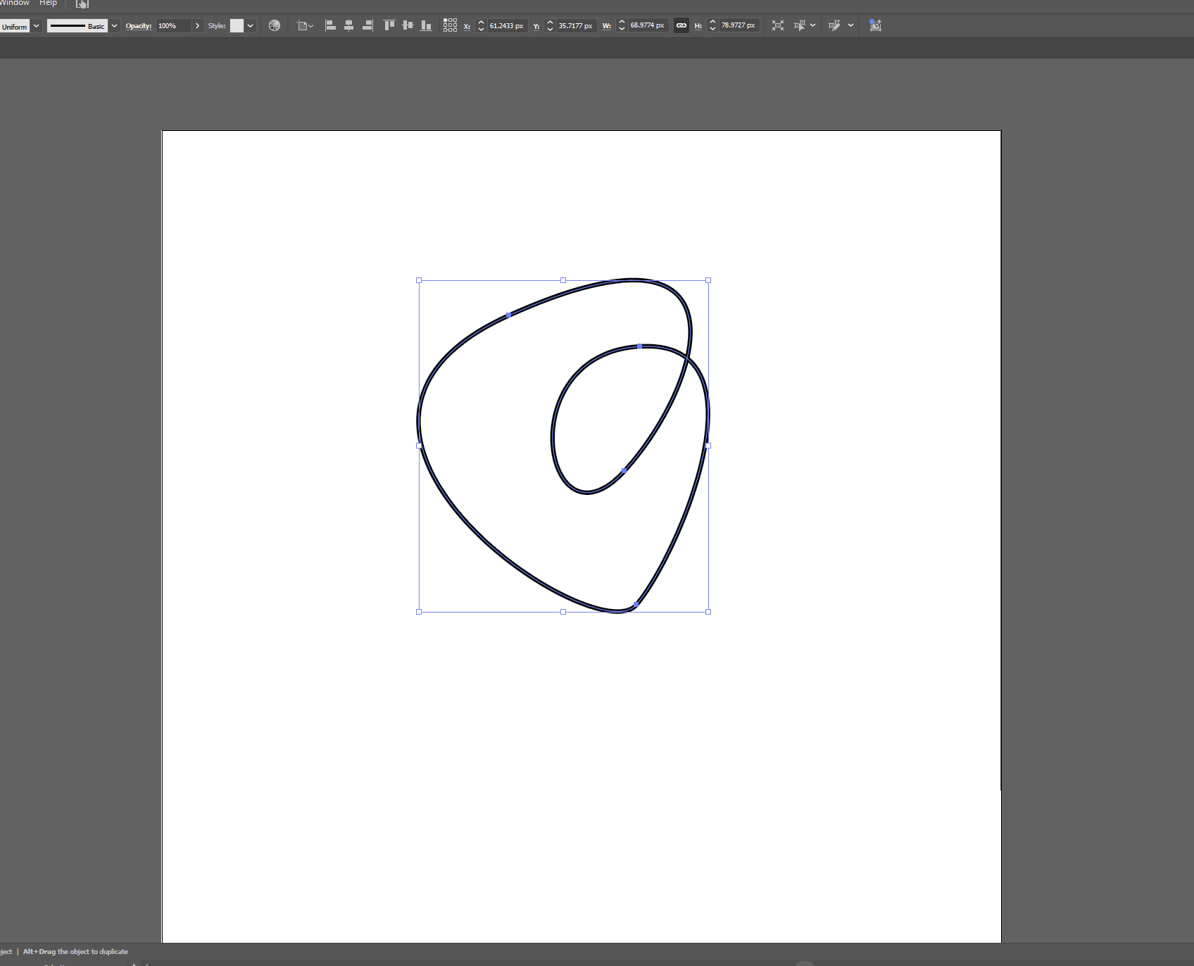 Overlapping vector paths example